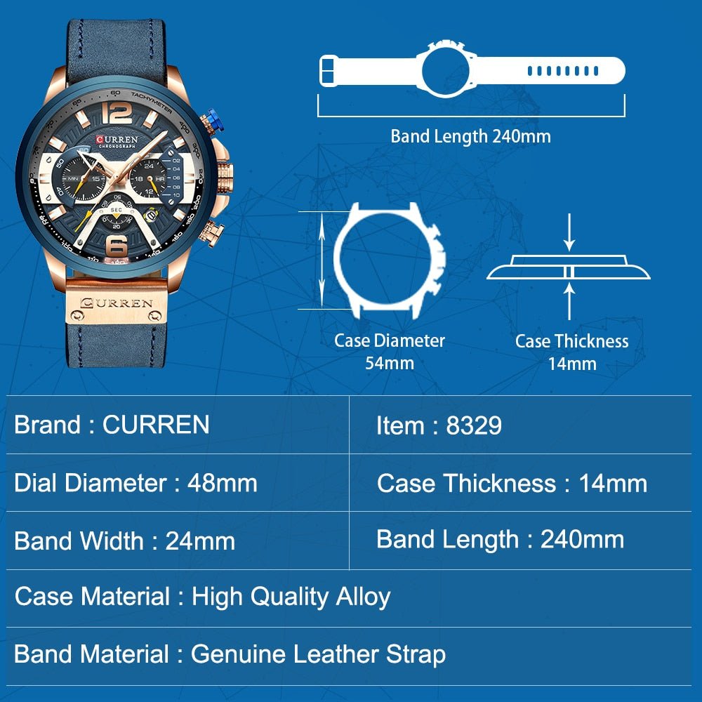 CURREN Men's Chronograph Wristwatch - Westies Watches