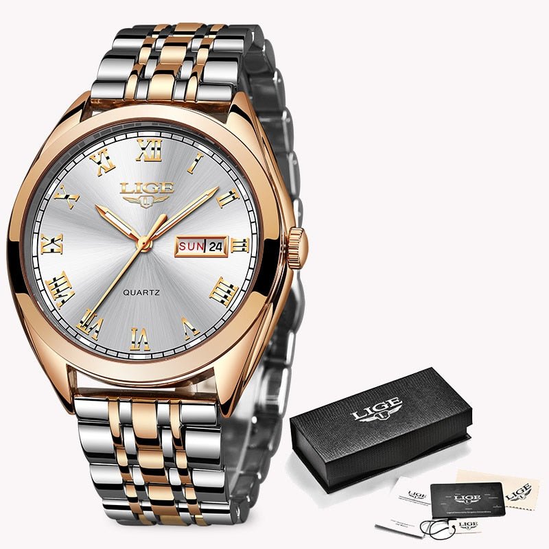 2023 LIGE Rose Gold Women Quartz Watch - Westies Watches