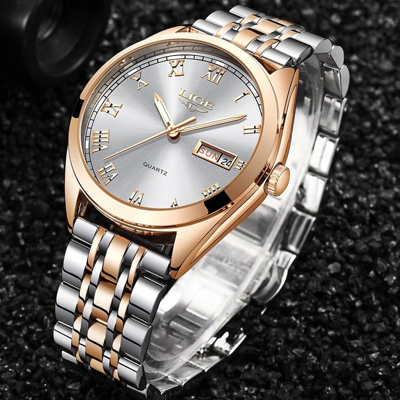 2023 LIGE Rose Gold Women Quartz Watch - Westies Watches