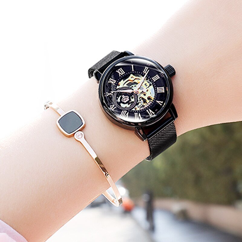 2023 MGORKINA Women's Automatic Skeleton Wristwatch - Westies Watches