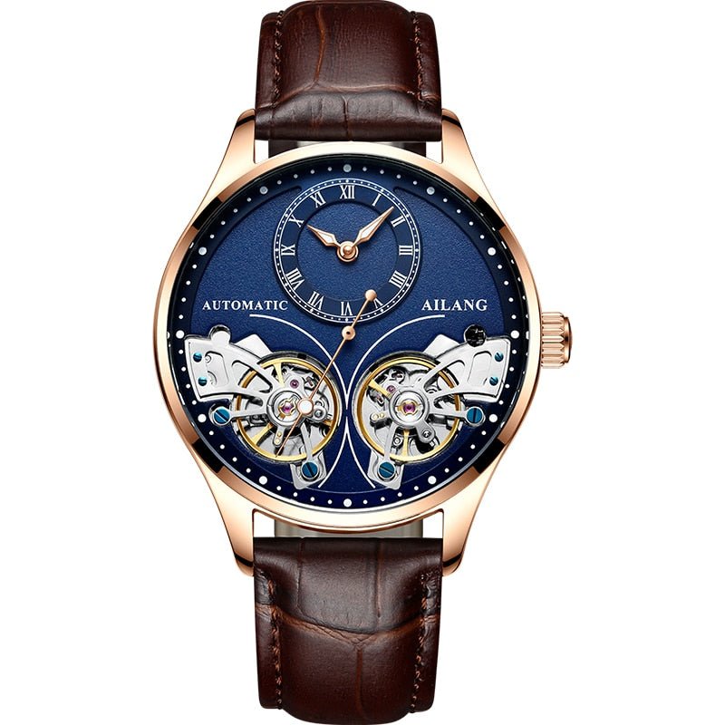 AILANG Mens automatic watch with double open heart design - Westies Watches