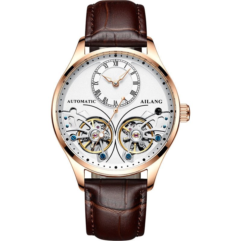 AILANG Mens automatic watch with double open heart design - Westies Watches