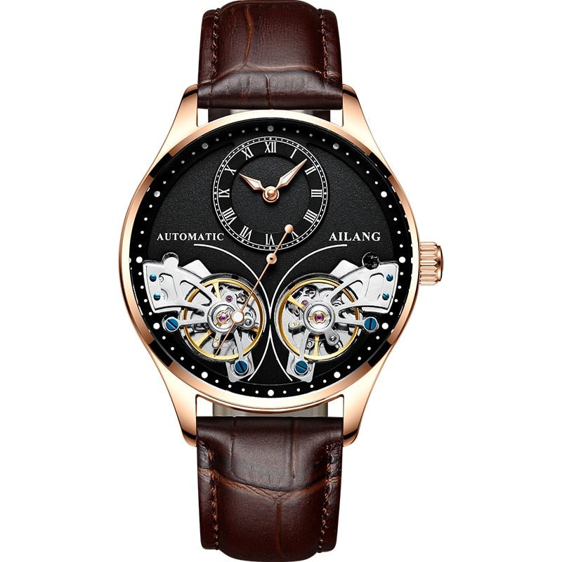 AILANG Mens automatic watch with double open heart design - Westies Watches