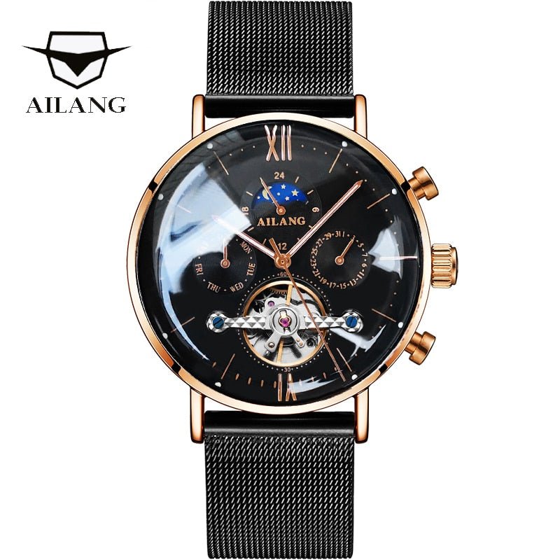 AILANG Mens Open heart Day / Date automatic watch - Westies Watches