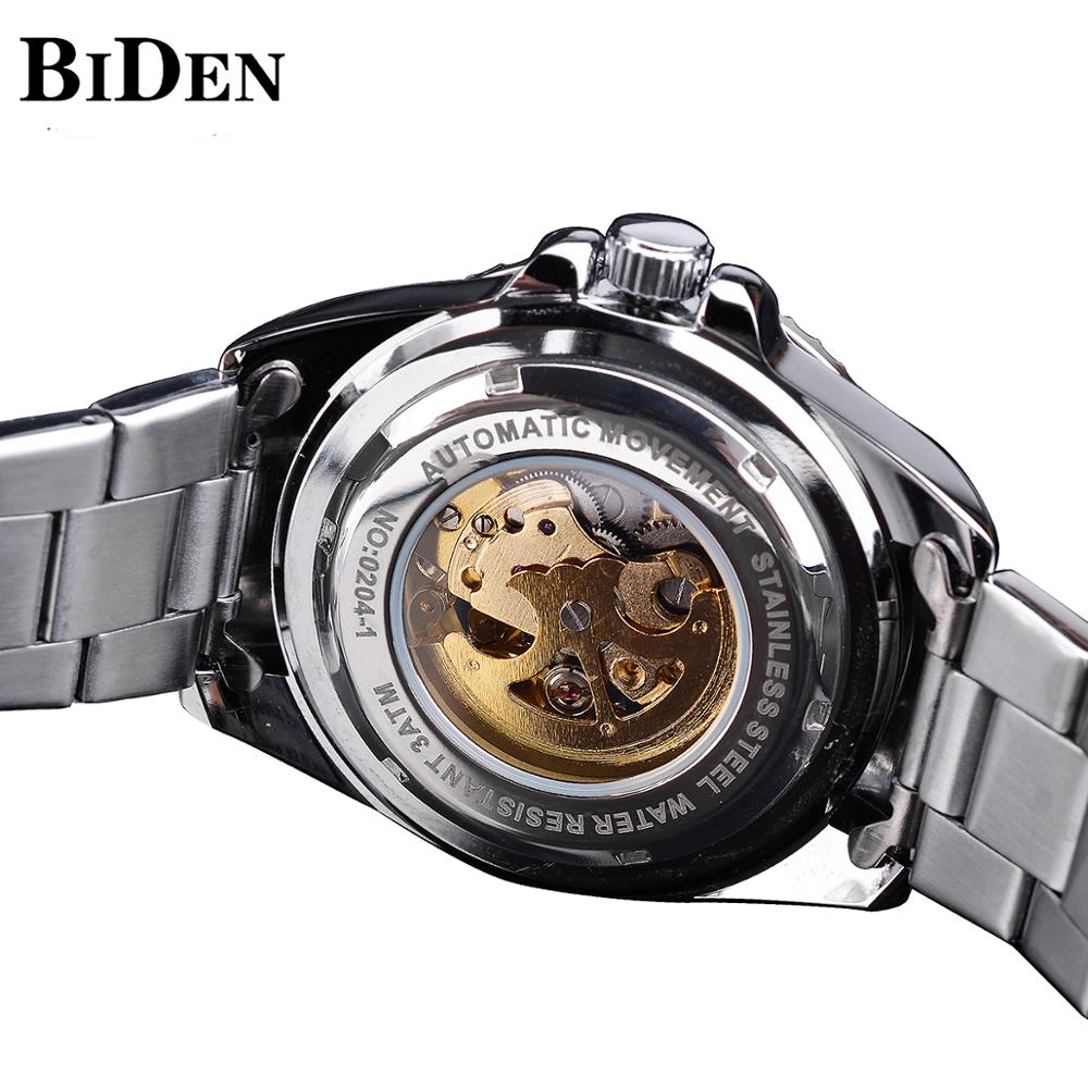 BIDEN 2023 Men's Skeleton Dial Automatic Watch - Westies Watches