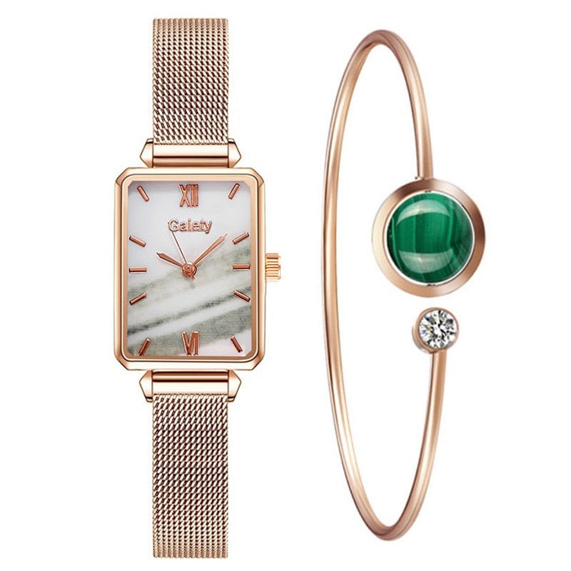 GALETY Women Quartz Watch / Bracelet Set - Westies Watches