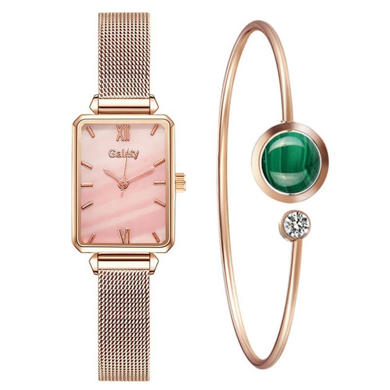 GALETY Women Quartz Watch / Bracelet Set - Westies Watches