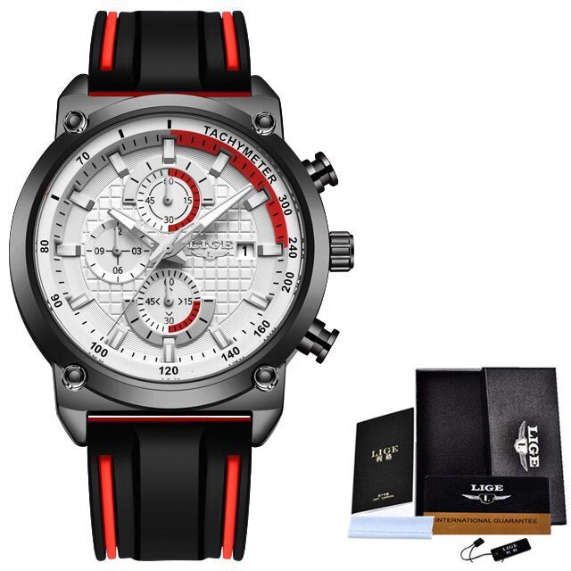 LIGE Sports Chronograph Men's Quartz Wristwatch - Westies Watches