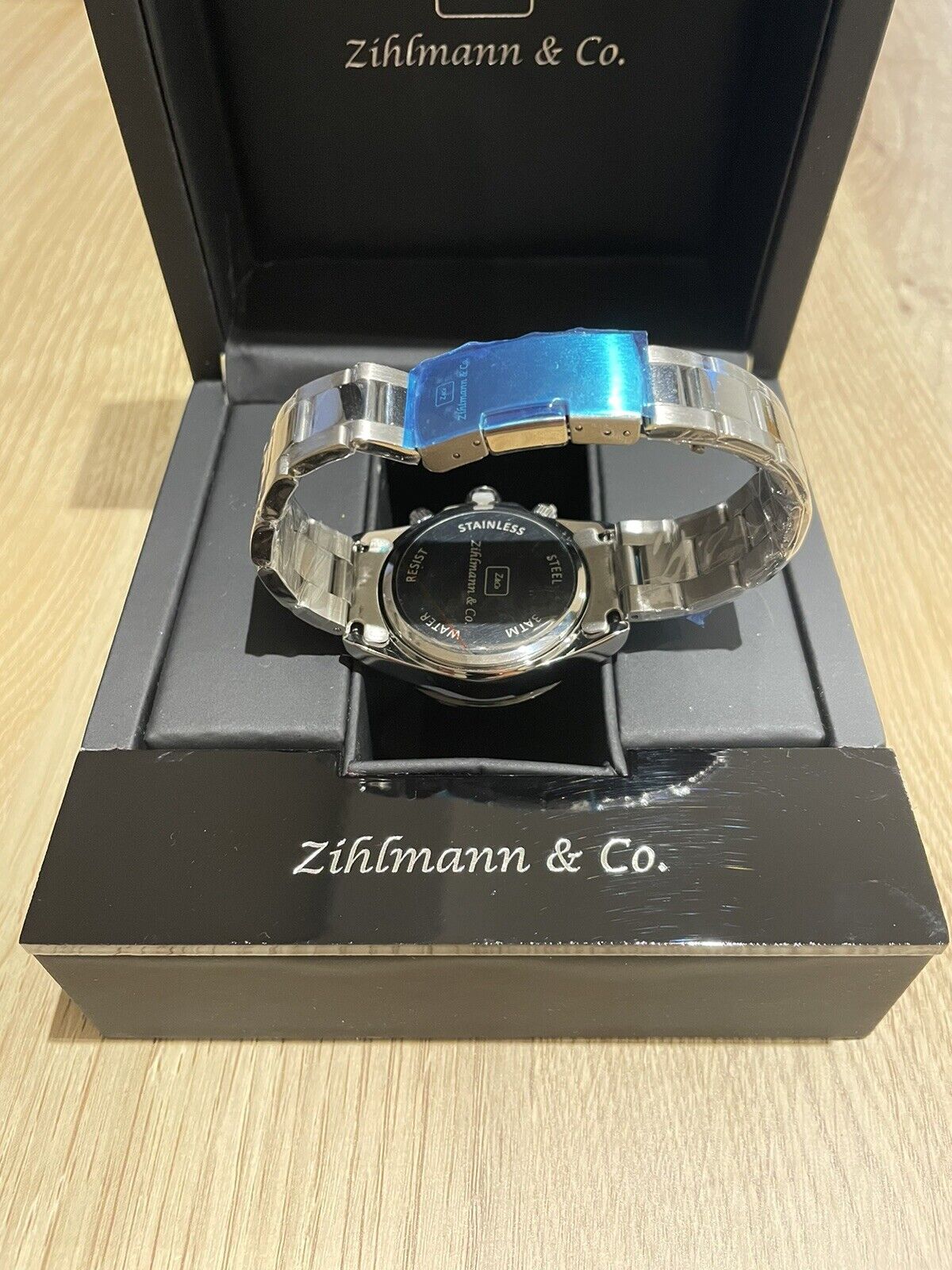 MENS ZIHLMANN & Co Z400 WATCH – CHRONOGRAPH MOVEMENT – STAINLESS STEEL STRAP - Westies Watches