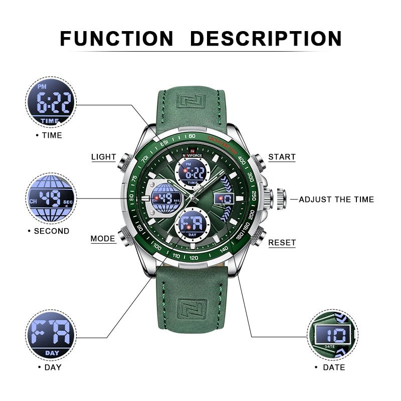 NAVIFORCE Men's Military style Wristwatch - Westies Watches