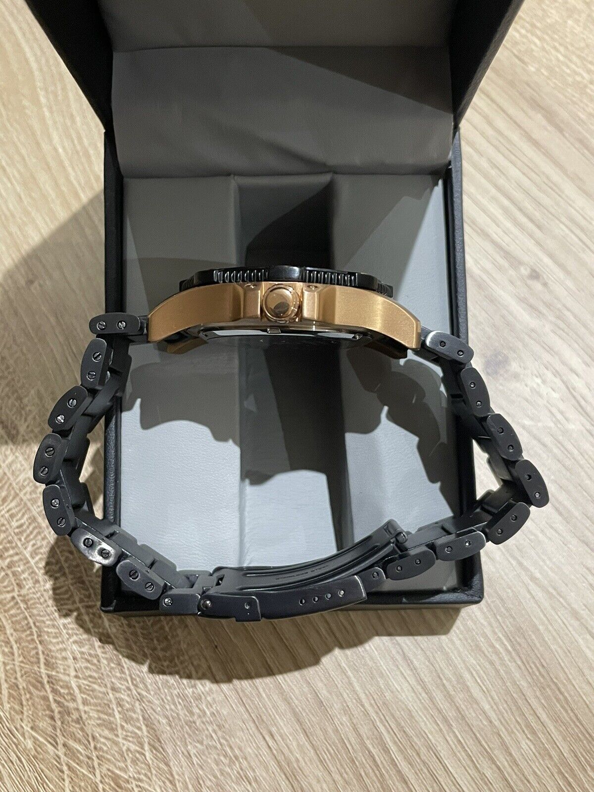 New Fusion FUS07 mens Quartz wristwatch black stainless - Westies Watches