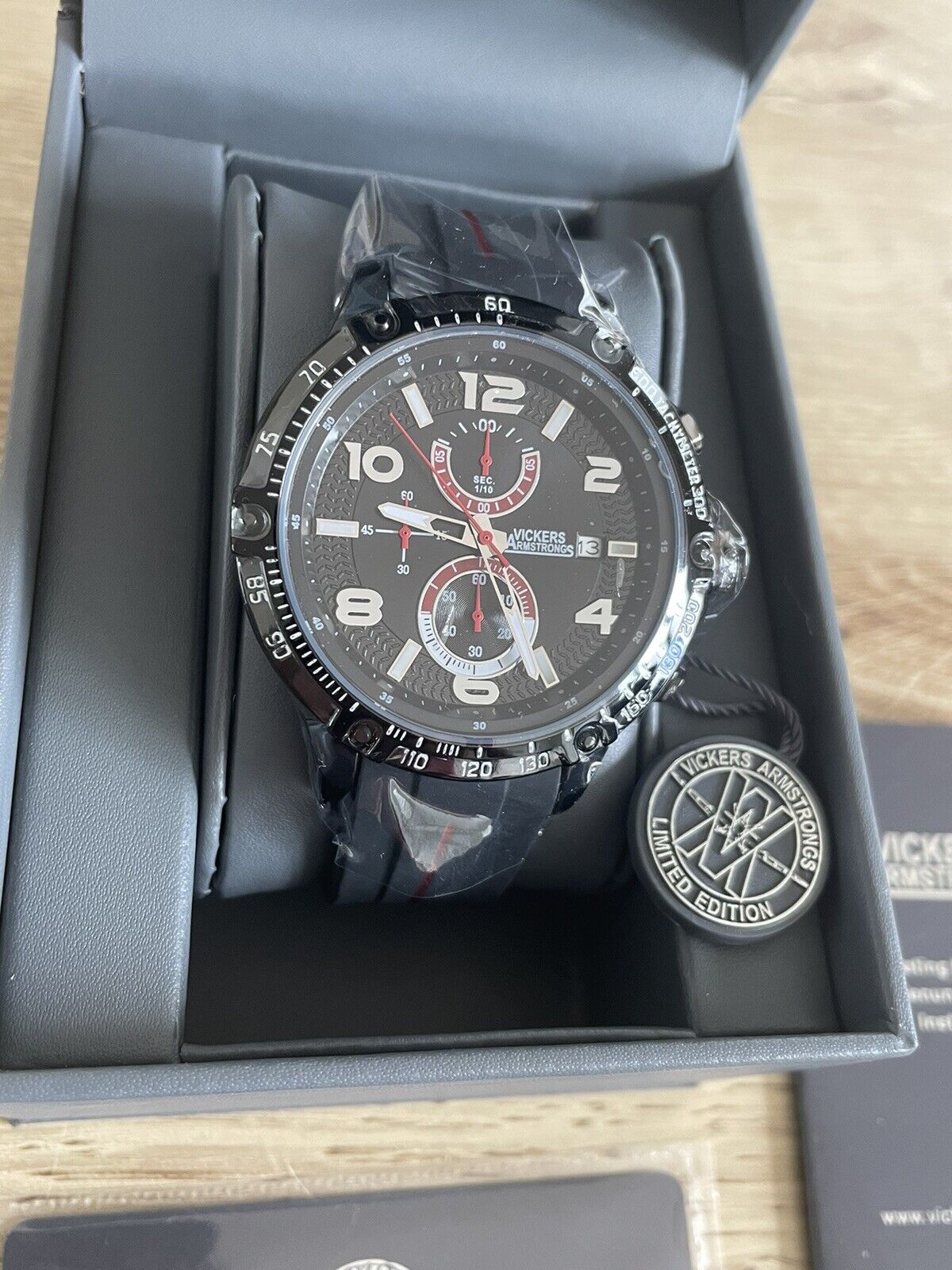 New Limited Edition Vickers Armstrong Hand Assembled Quartz Watch (Legacy RED) - Westies Watches