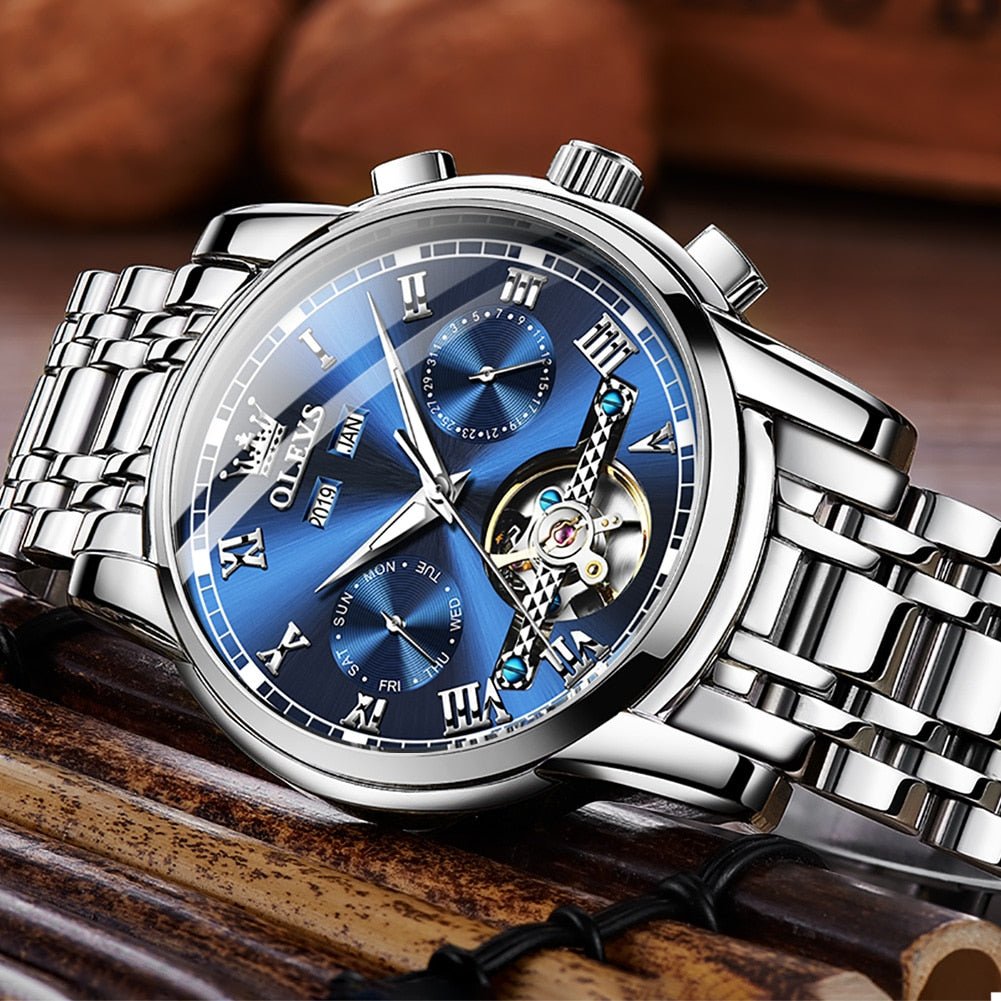OLEVS Men's Automatic Wristwatch with Open Heart design - Westies Watches