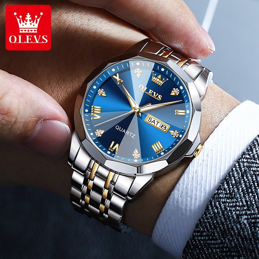 OLEVS Men's Rhombus Shaped Quartz Watch - Westies Watches