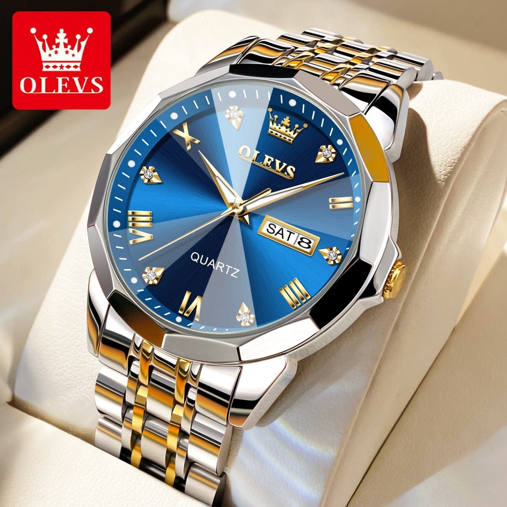 OLEVS Men's Rhombus Shaped Quartz Watch - Westies Watches