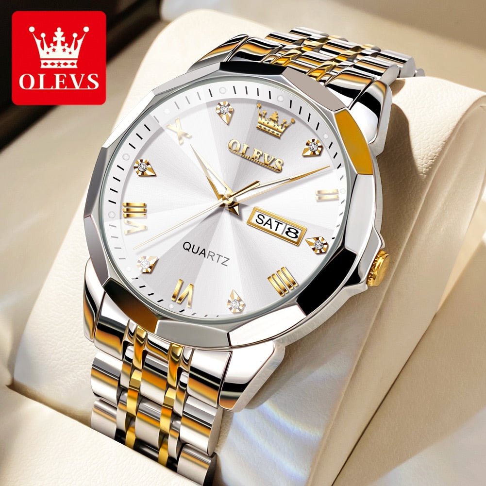 OLEVS Men's Rhombus Shaped Quartz Watch - Westies Watches