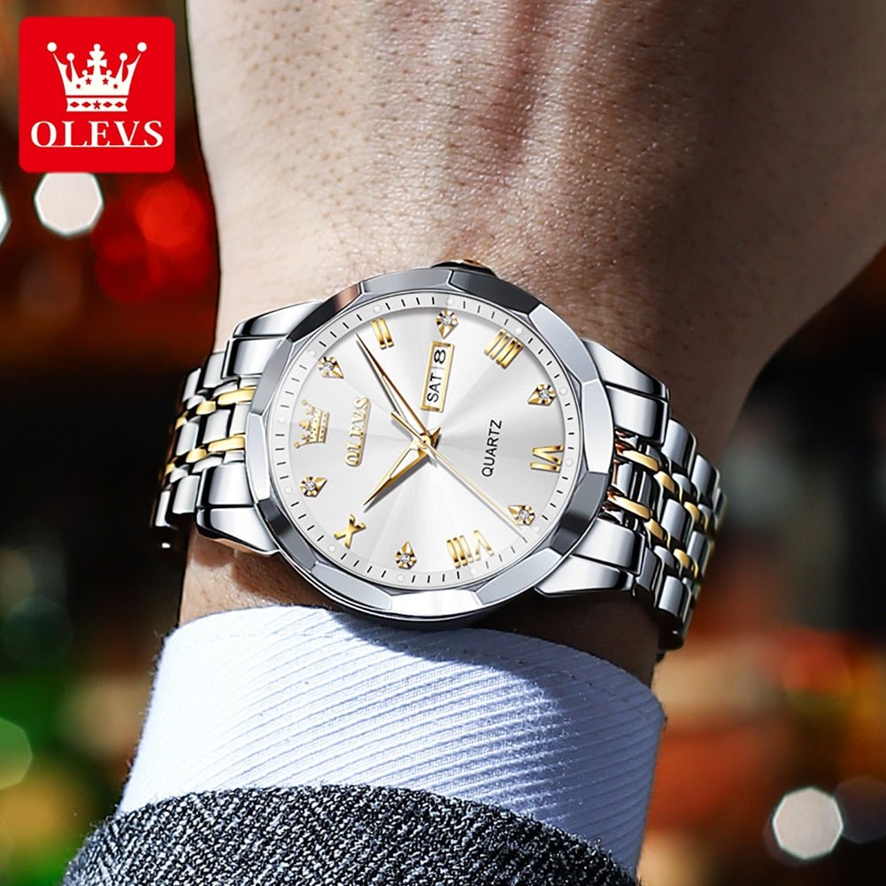 OLEVS Men's Rhombus Shaped Quartz Watch - Westies Watches