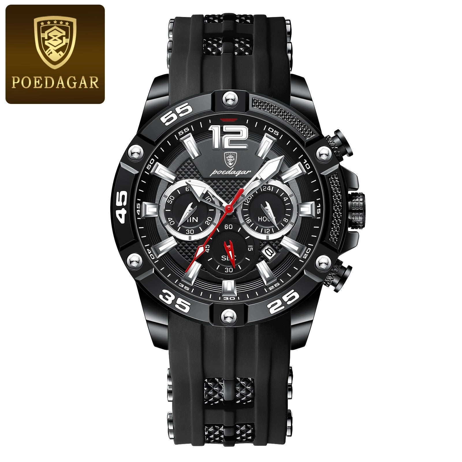 POEDAGAR Men's Chronograph Sports Wristwatch - Westies Watches