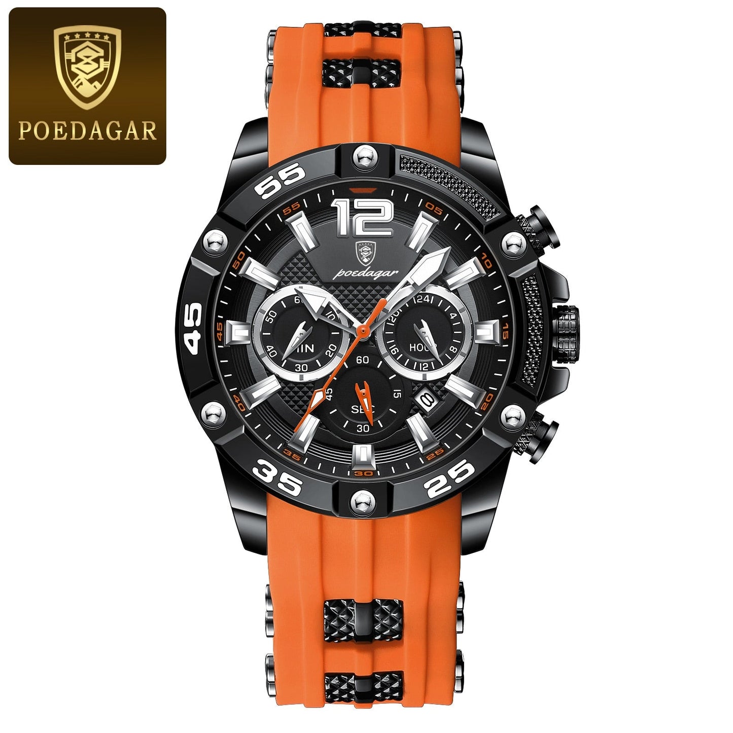 POEDAGAR Men's Chronograph Sports Wristwatch - Westies Watches
