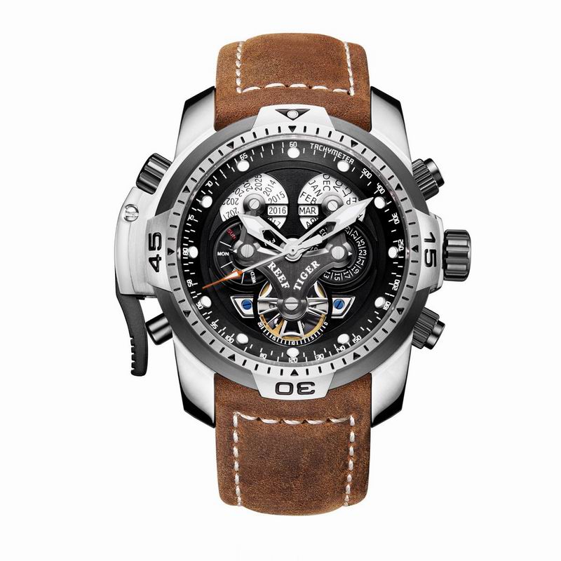 Reef Tiger/RT Sport Automatic Watch with Steel Case Black - Westies Watches