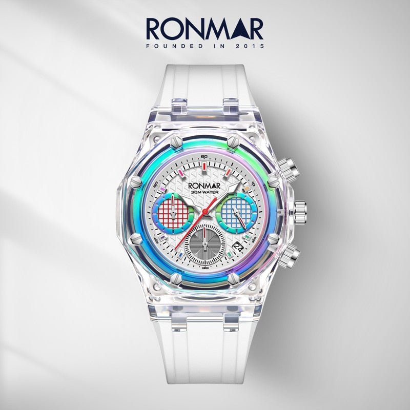 RONMAR Transparent case Chronograph Watch - Westies Watches