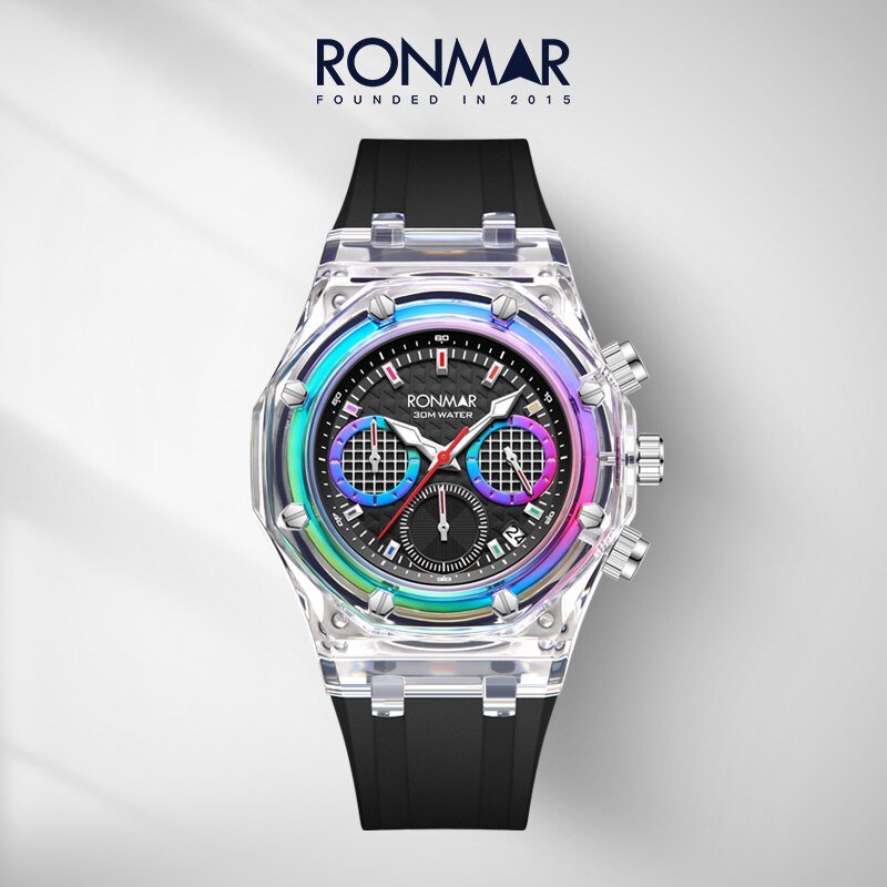 RONMAR Transparent case Chronograph Watch - Westies Watches