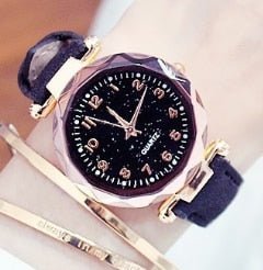 SHSHD Women Casual Quartz Watch with Starry Sky Dial - Westies Watches