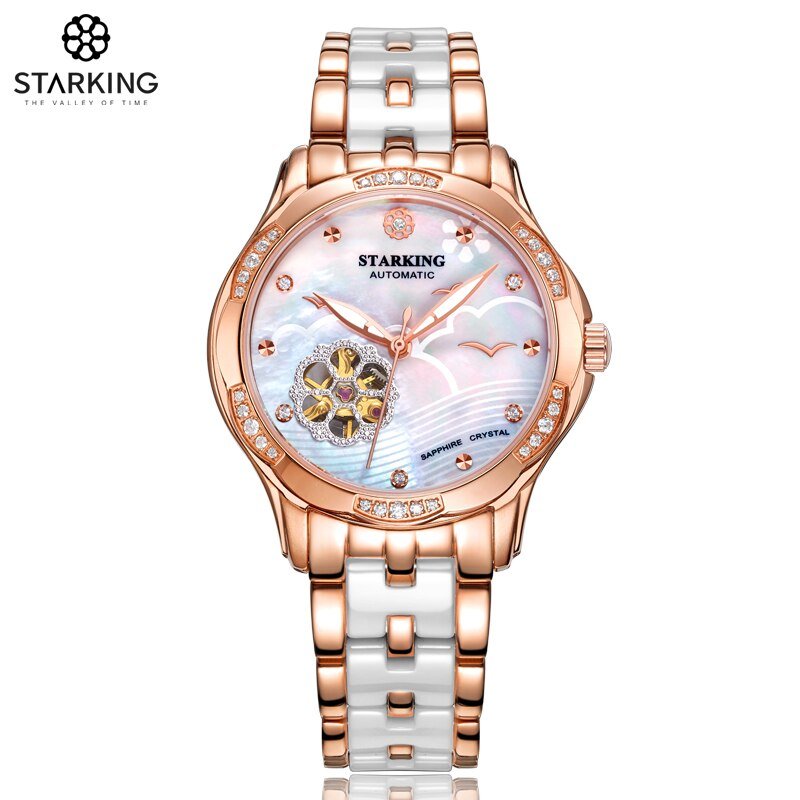 STARKING 34mm Ladies Automatic Watch with Open Heart Design - Westies Watches