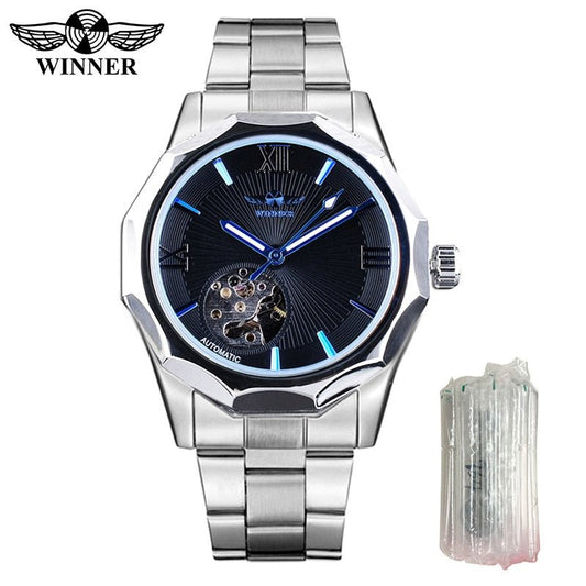 WINNER Blue Ocean Open Heart Automatic Watch - Westies Watches