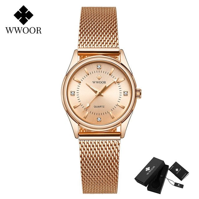 WWOOR Ladies Luxury Diamond Wristwatch - Westies Watches